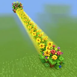 minecraft warden beam of flowers