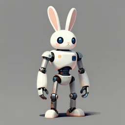 rabbit robot in the style of dominik mayer artstation
