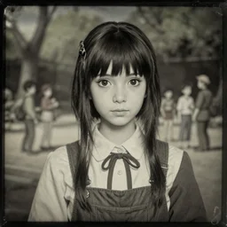 a daguerrotype 3 d render film animation still daguerrotype portrait of a 1 9 5 0's zoo keeper girl, finely detailed features, at a busy zoo, gapmoe yandere grimdark, trending on pixiv fanbox, painted by greg rutkowski makoto shinkai takashi takeuchi studio ghibli, akihiko yoshida, pixar 3 d, renderman