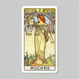 side profile centered portrait, tarot card justice, by artgerm, cushart krenz, greg rutkowski, mucha. art nouveau. gloomhaven, swirly vibrant ripples, gaudy colors, sharp edges. ultra clear detailed. 8 k. elegant, intricate, octane render