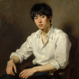 attractive male, painting by john william waterhouse, yoji shinkawa
