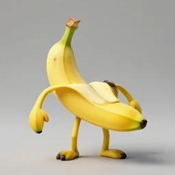 A sentient banana with arms and legs