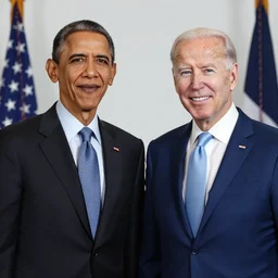 photograph of mix of barack obama and joe biden long - shot portrait photography