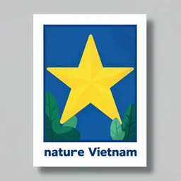 Nature scenes from Vietnam. Icon! Logo! Propaganda. pop art. poster. Trending on ArtStation.