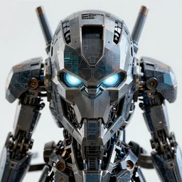 highly detailed intricated highly detailed well defined symmetrical coherent full body head helmet face mask glowing piercing deep eyes ultron composed of rectangular polygonal geometrical geometry code geass knightmare mecha robot mechanical robot 4 k octane render