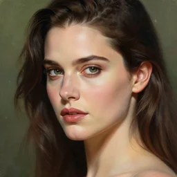 Portrait of Eva Green, fantasy, high detail, elegant, digital painting, natural light, vibrant, intricate, textured skin, highly detailed, artstation, sharp, focus, illustration, by Anna Dittmann, Ilya Kuvshinov, Nikolay Makovsky