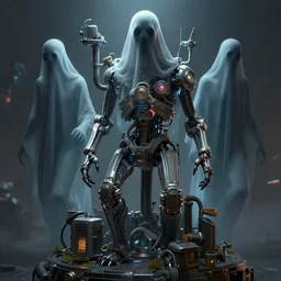 ghosts in the machine. science fiction unreal engine video game concept art.