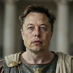 photo of elon musk as a roman senator, portrait, clear face, in focus, 4 k, cinematic,