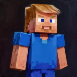 donald trump as steve from minecraft, digital painting, extremely detailed, 4 k, intricate, brush strokes, mark arian, artgerm, bastien lecouffe - deharme