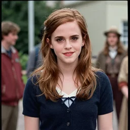 still of emma watson in an romantic comedy movie set in 1 9 8 5, 3 5 mm film grain, 8 k