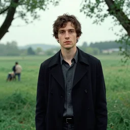 a portrait of a character in a scenic environment by Gaspar Noé