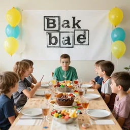 photo of a kid's breaking bad birthday party