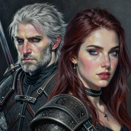 portrait painted in jacek yerka style drawn by vania zouravliov and takato yamamoto, inspired by the witcher, intricate acrylic gouache painting, high detail, sharp high detail, artstation