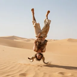 inverted animals in a desert