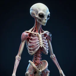 3d scientific illustration of medical research on alien anatomy