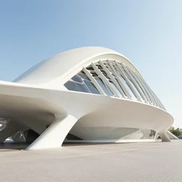 santiago calatrava design ; a beautiful hyperrealistic ultradetailed 3 d render of an museum in the city, art by josan gonzalez, mech, unreal engine, octane render, pbr, 3 d, brilliantly colored, intricate, wide angle, volumetric lighting, polished, path tracing, art by josan gonzalez, n 4
