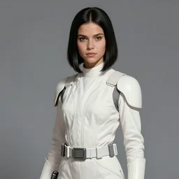 portrait of a woman by greg rutkowski, jedi knight anya solo, black bob hair, tall and slender, star wars expanded universe, wearing white jumpsuit, she is about 2 0 years old, highly detailed portrait, digital painting, artstation, concept art, smooth, sharp foccus ilustration, artstation hq