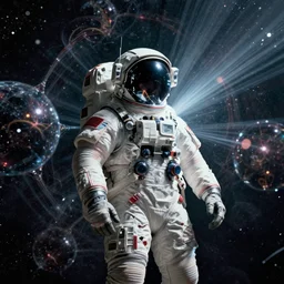 concept art by craig mullins infrared complex and hyperdetailed technical astronaut suit in futuristic dark and empty spaceship underwater. mandelbulb fractal. reflection and dispersion materials. rays and dispersion of light. volumetric light. 5 0 mm, f / 3 2. noise film photo. flash photography. unreal engine 4, octane render. interstellar movie art
