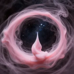 a droplet, crystal, smoky swirls of pink cream, rejected, a gate to infinity, beyond the stars