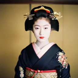 Portrait Photograph of a Japanese Geisha Konica Sakuracolor N100