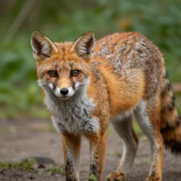 a nature photograph of an orange foxcelot