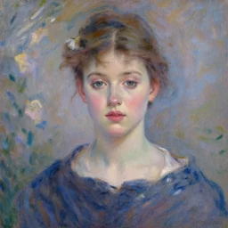 beautiful portrait of kira knightley painted by monet