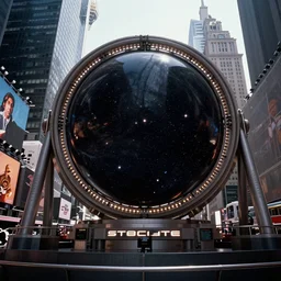 A stargate in Times Square, tv still from the sci-fi series 'Stargate'