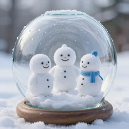 eskimos in a glass snowball, 8 k,