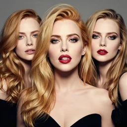 a beautiful gina gershon christina hendricks kat dennings, full lips pout, by wlop and ilya kuvshinov and artgerm,, gorgeous, stunning, alluring, artstation, deviantart, digital art