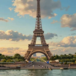 Tour Zamansky UPMC, Paris in the style of studio ghibli, beautiful landscape, intense lighting, 8k, trending on artstation
