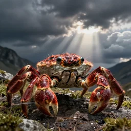 anthro crab fursona, deviantart, very detailed, digital art,