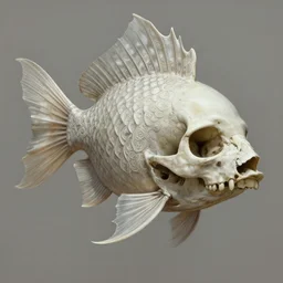 stunning goddess skull fish, portrait, skull, fantasy, intricate, elegant, highly detailed, digital painting, artstation, conceptual art, soft, sharp focus, illustration, art by afshar petros and cushart krenz and demura artem and tony sandoval, fine art