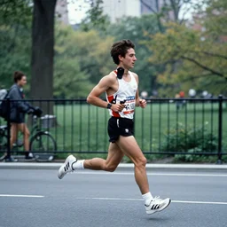 runner in central park, 2 0 0 1, camcorder,