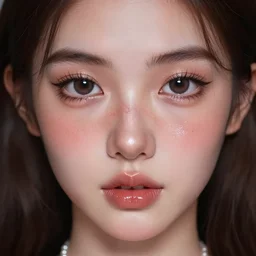 ilyana vyulnika as a young princess in the dark, shiny eyes, lipgloss, portrait, closeup, cute freckles, gloss effects, and exaggerated proportions, digital art by julia razumova and mel milton, trending on artstation, 4 k high quality