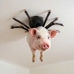 spider pig on the ceiling