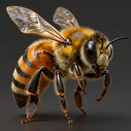portrait of a bee, muscular, wild, D&D, fantasy, intricate, cinematic lighting, highly detailed, digital painting, artstation, concept art, smooth, sharp focus, illustration, art by Hajime Sorayama