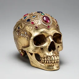an ornate faberge skull
