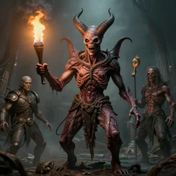 airbrush baphomet, maggot god in flesh, syd mead, enric torres, alberto bontempi, feng zu hyper realism, narrative light, muted colors, epic, hyper detailed, awe inspiring, award winning horror, torch lighting, hyper realism, cinematical