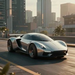 immaculate wide shot ambient occlusion of a retrofuturistic concept vehicle, cycles render, turbosquid, wide, metropolis filmic