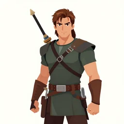 vector art image of a character from the archer tv show