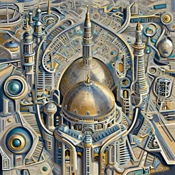 epic futuristic mosque. highly detailed, digital painting, concept art, smooth, sharp focus, illustration, art by greg rutkowski
