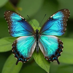 macro photography of iridescent butterfly