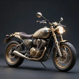 ancient intricate magical motorcycle in a fantasy setting, powered by magic