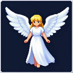 screenshot of an angel in 32 bits game