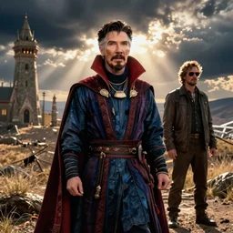 steve gutenberg as dr. strange, jj abrams, film still, blockbuster cgi render
