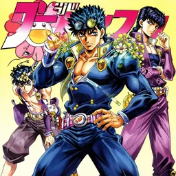 ancient japanese ninja, ninja garbs, ninja artwork, wearing wild flowers, illustrated by horohiko araki, by takashi murakami, by miho hirano, jojos bizzare adventure artwork, anime cover art, jojo poses