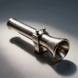 kazoo in cyberpunk style, metal kazoo