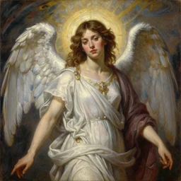a single portrait of the archangel raphael by Jovana Rikalo, by roberto ferri, by austin osman spare, by tom bagshaw, by ruan jia, a delicate oilpainting, highly ornamental