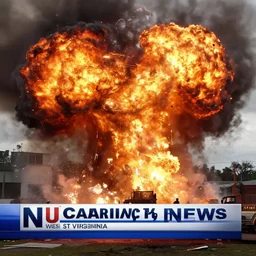 breaking news report of a massive explosion going off in west virginia