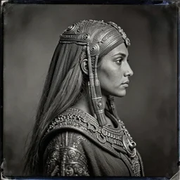 the first anunnaki, unreal engine, portrait, tintype, side - view, f / 2. 8, 1 6 k, perfectionism, halfrear lighting, insanely detailed and intricate, hypermaximalist, ornate, hyper realistic, super detailed